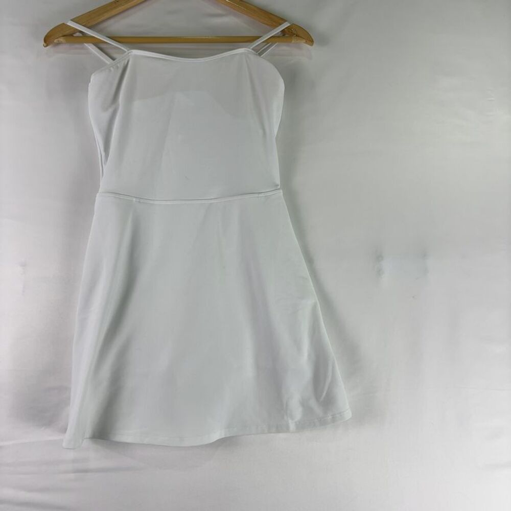 ALO Yoga White Mini Dress with Spaghetti Straps